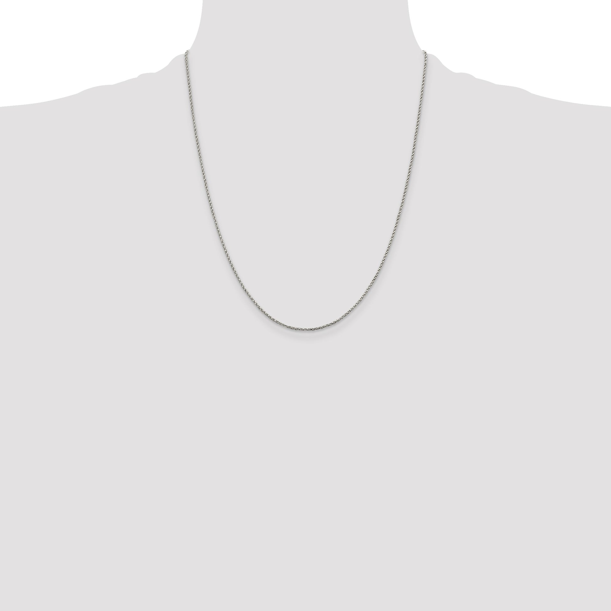 Sterling Silver 1.25mm Twisted Box Chain