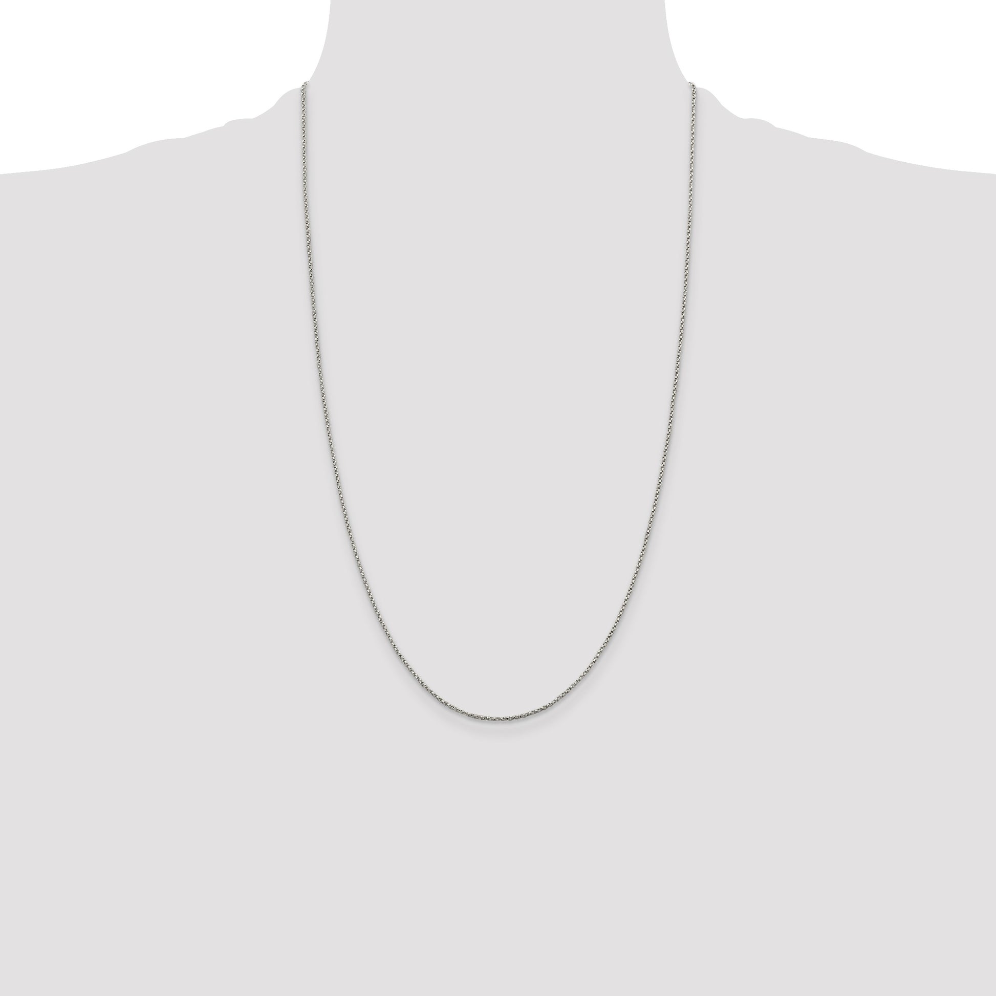 Sterling Silver 1.25mm Twisted Box Chain
