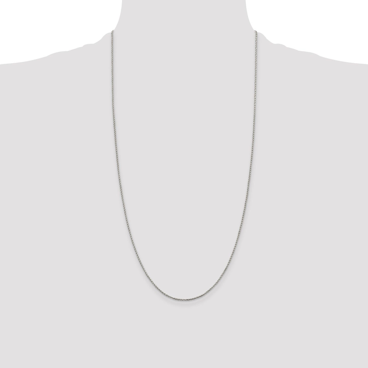 Sterling Silver 1.25mm Twisted Box Chain