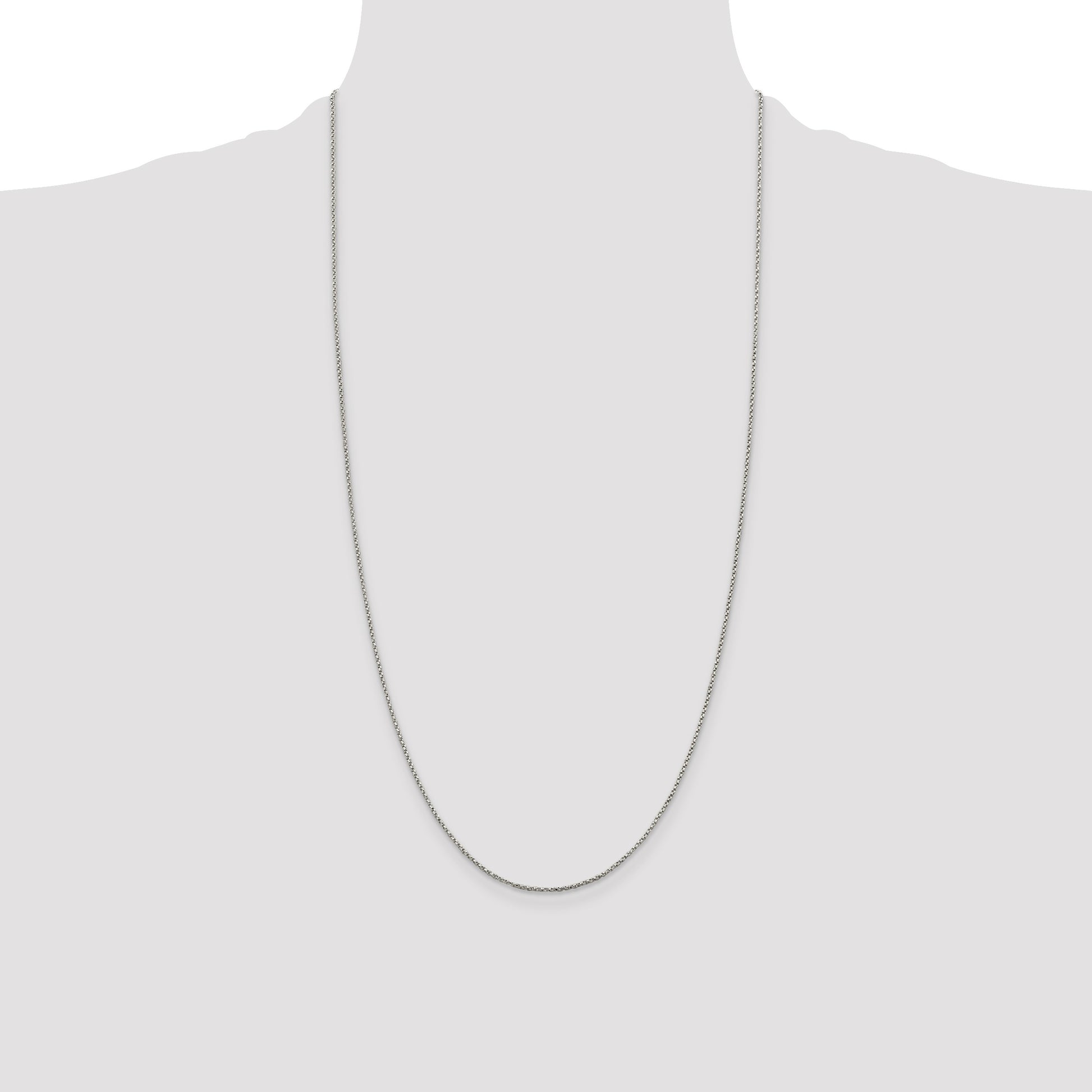 Sterling Silver 1.25mm Twisted Box Chain