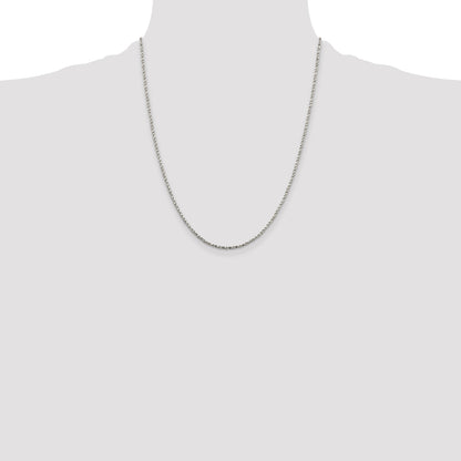 Sterling Silver 1.75mm Twisted Box Chain