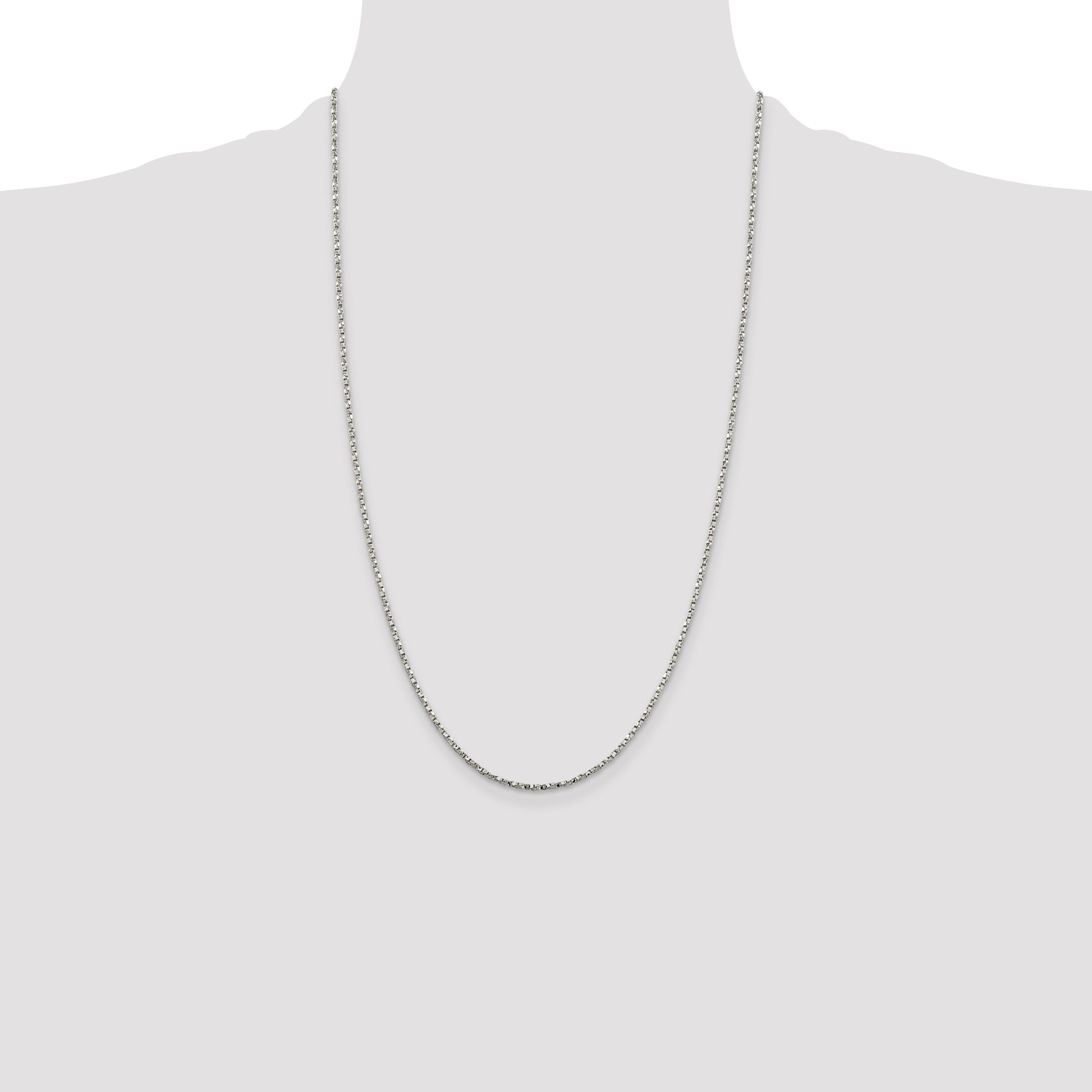 Sterling Silver 1.75mm Twisted Box Chain