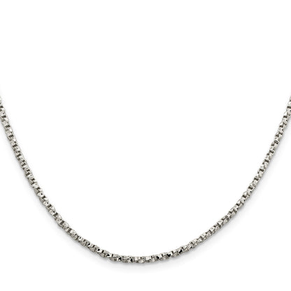 Sterling Silver 2.25mm Twisted Box Chain