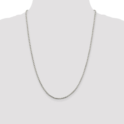 Sterling Silver 2.25mm Twisted Box Chain