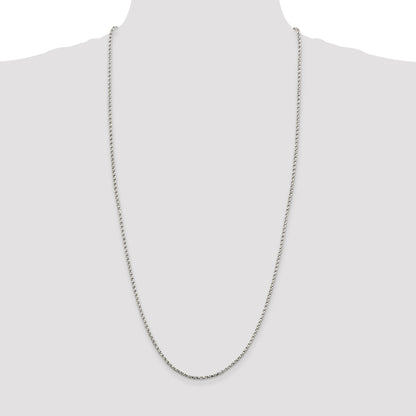 Sterling Silver 2.25mm Twisted Box Chain