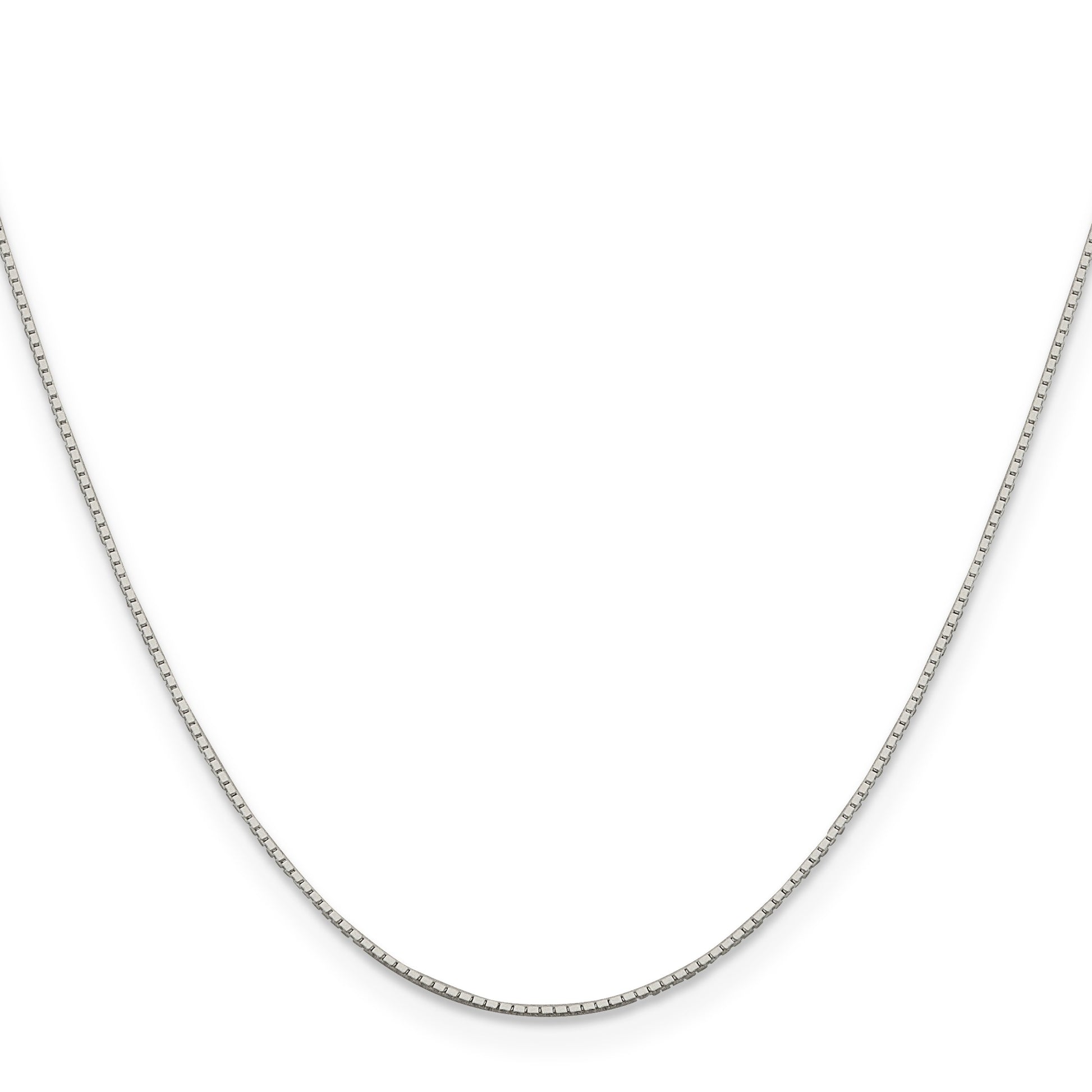 Sterling Silver .6mm Mirror Box Chain w/2in ext.