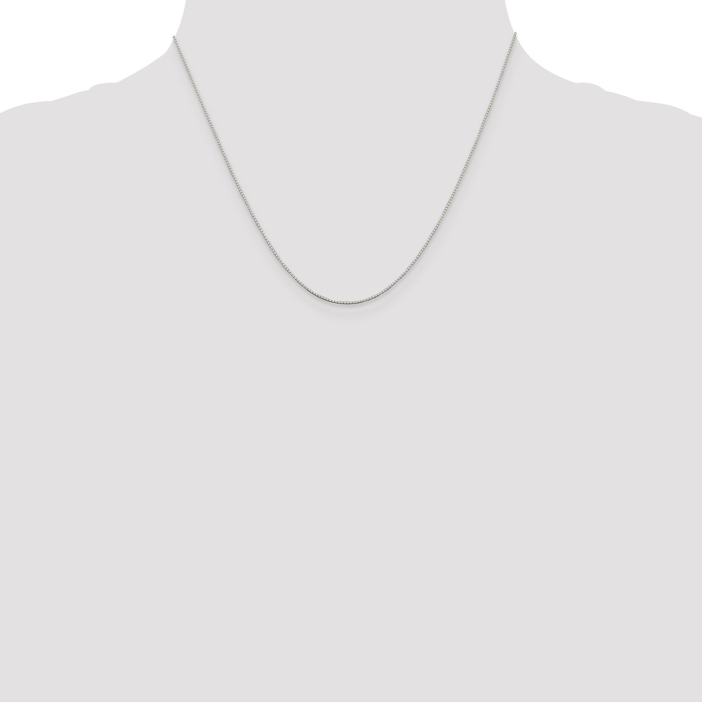 Sterling Silver .6mm Mirror Box Chain w/2in ext.