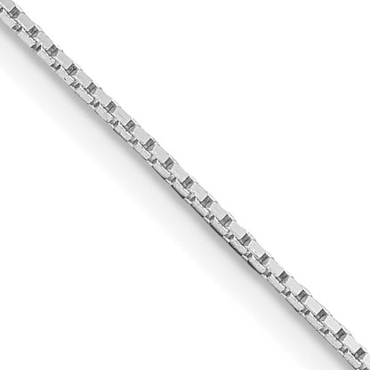 Sterling Silver Rhodium-plated .6mm Mirror Box Chain