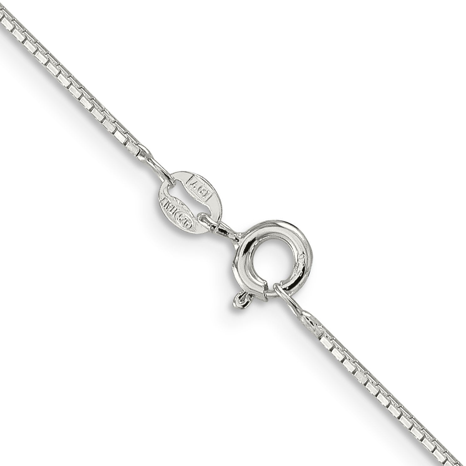 Sterling Silver .9mm 8 Sided Mirror Box Chain