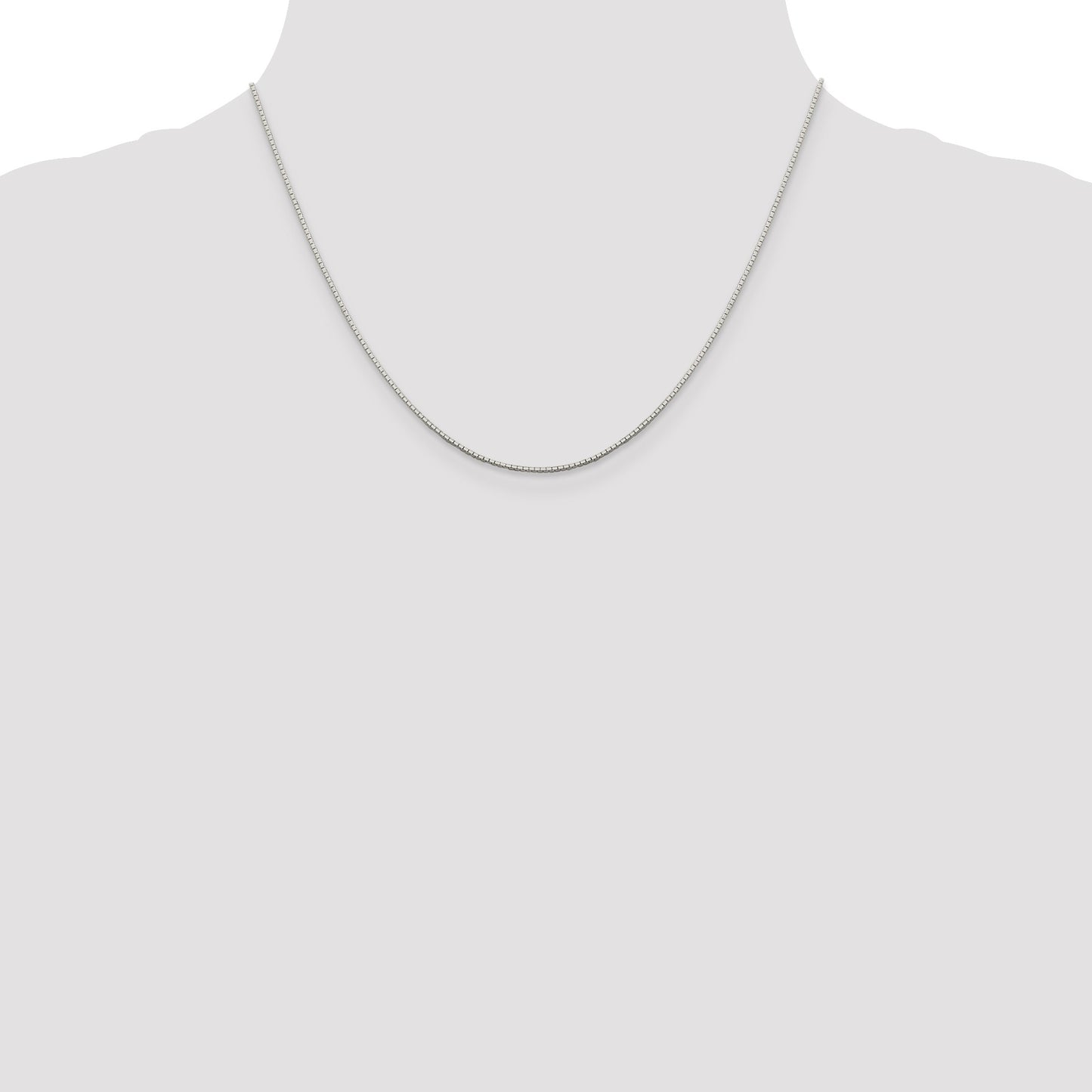 Sterling Silver .9mm 8 Sided Mirror Box Chain