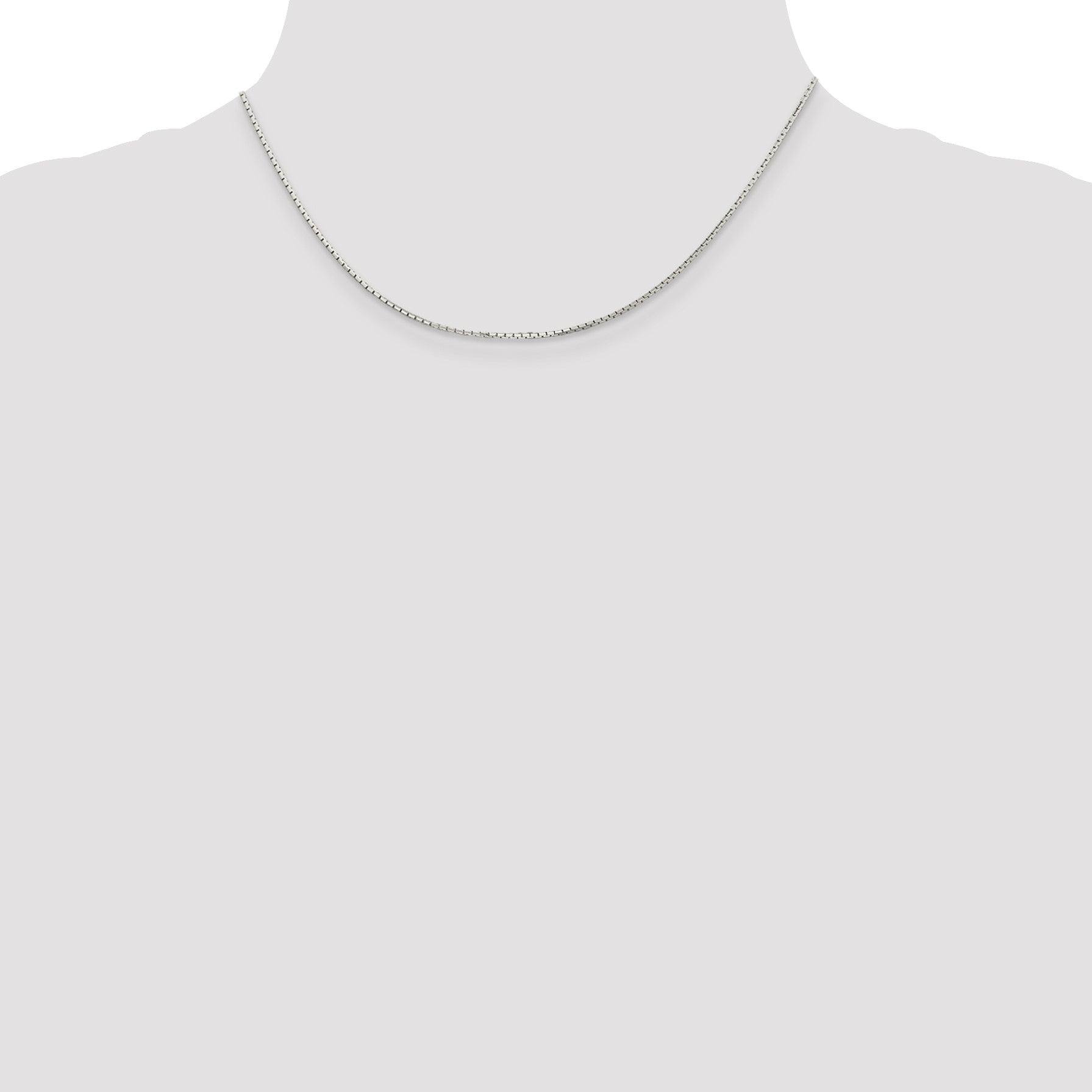 Sterling Silver 1.2mm 8 Sided Mirror Box Chain