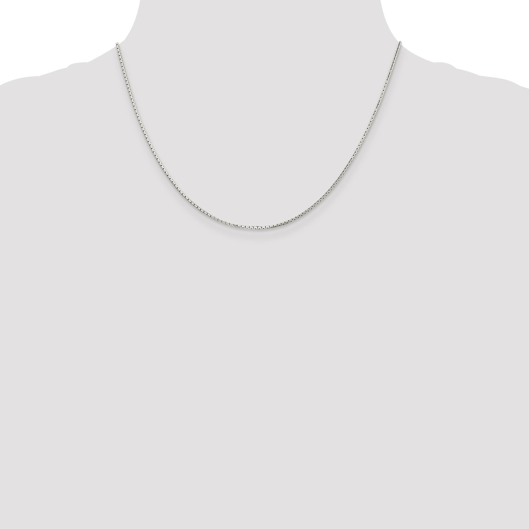 Sterling Silver 1.2mm 8 Sided Mirror Box Chain