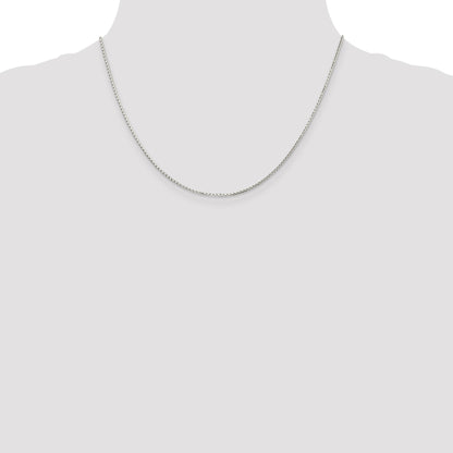 Sterling Silver 1.2mm 8 Sided Mirror Box Chain