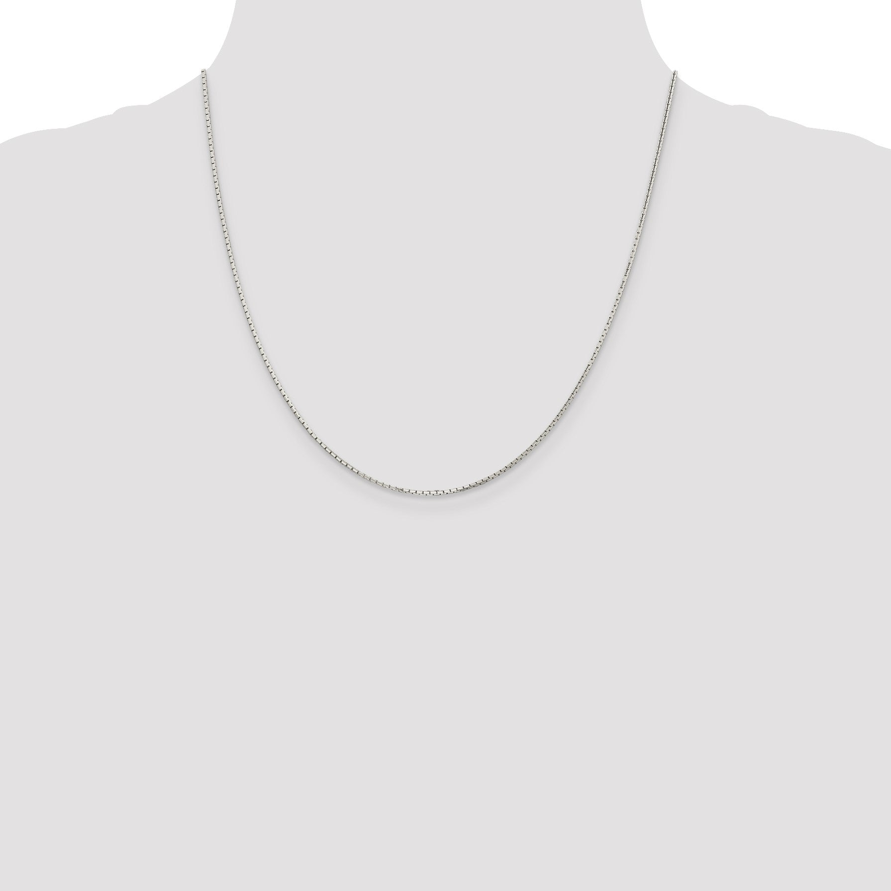 Sterling Silver 1.2mm 8 Sided Mirror Box Chain
