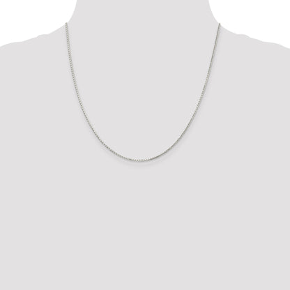 Sterling Silver 1.2mm 8 Sided Mirror Box Chain