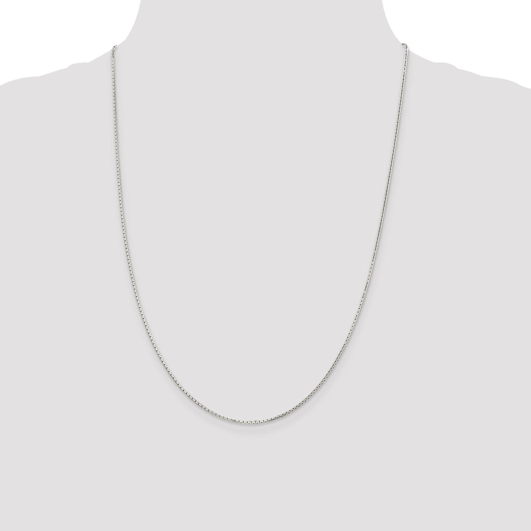 Sterling Silver 1.2mm 8 Sided Mirror Box Chain