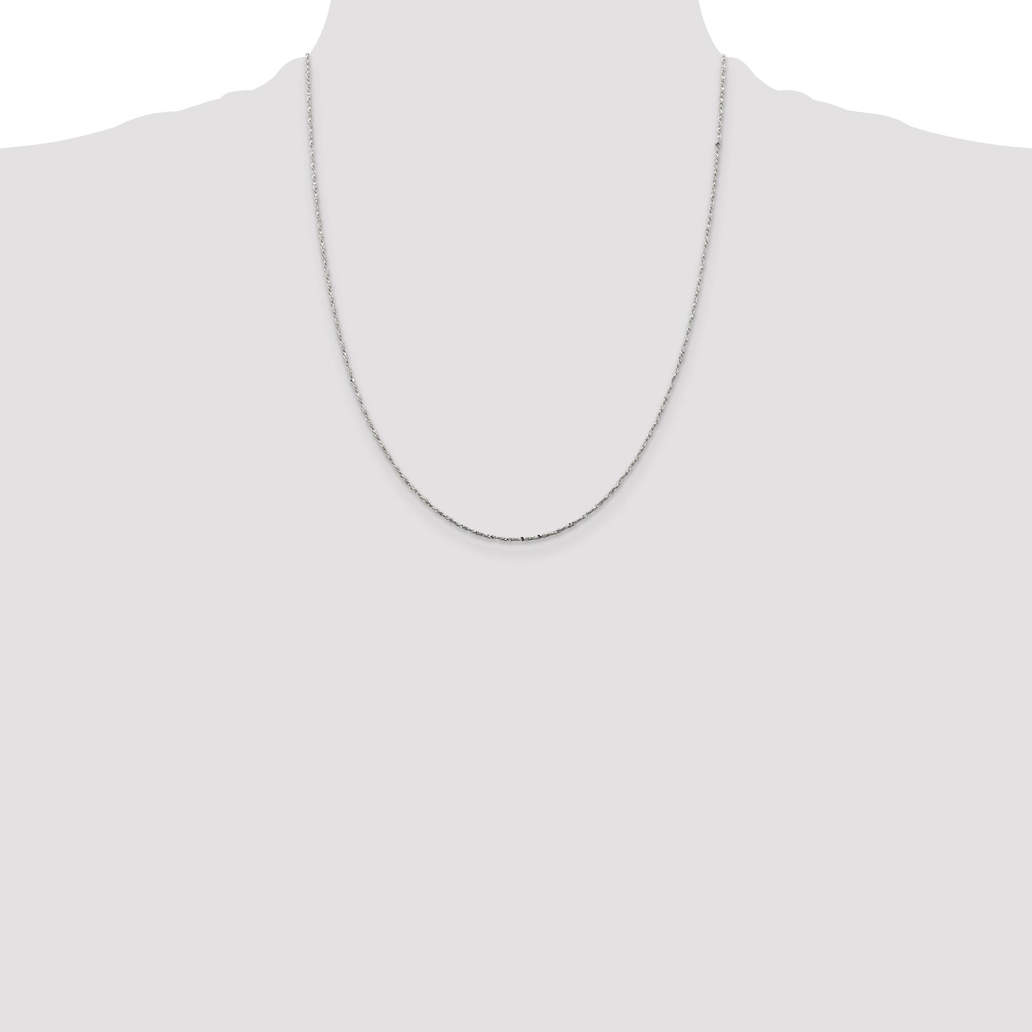 Sterling Silver 1mm Twisted Serpentine Chain