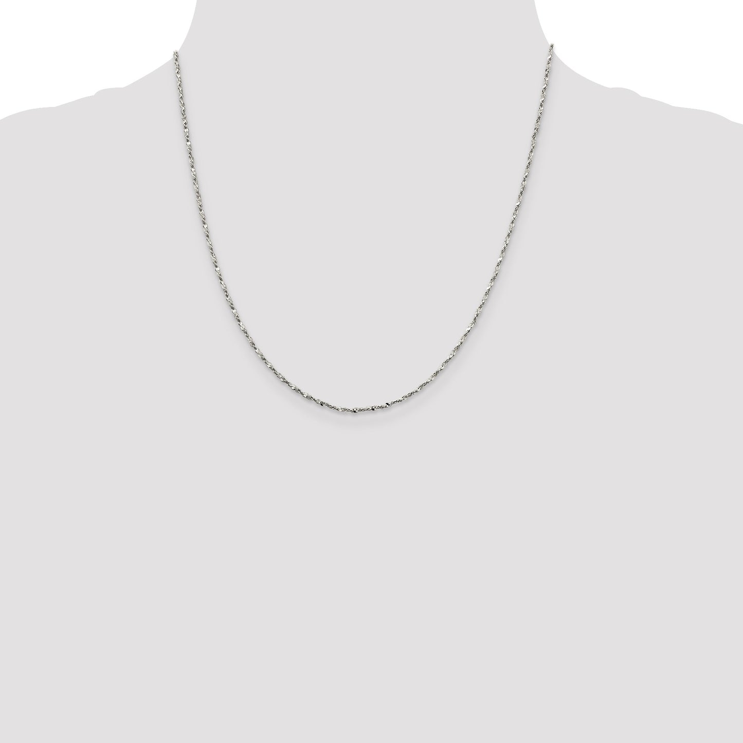 Sterling Silver 1.6mm Twisted Serpentine Chain