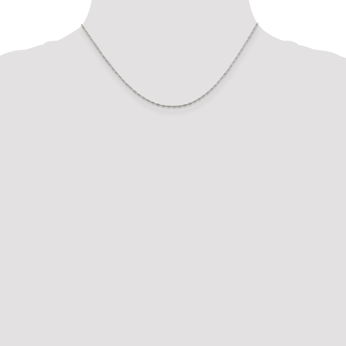 Sterling Silver 1.4mm Flat Oval Cable Chain