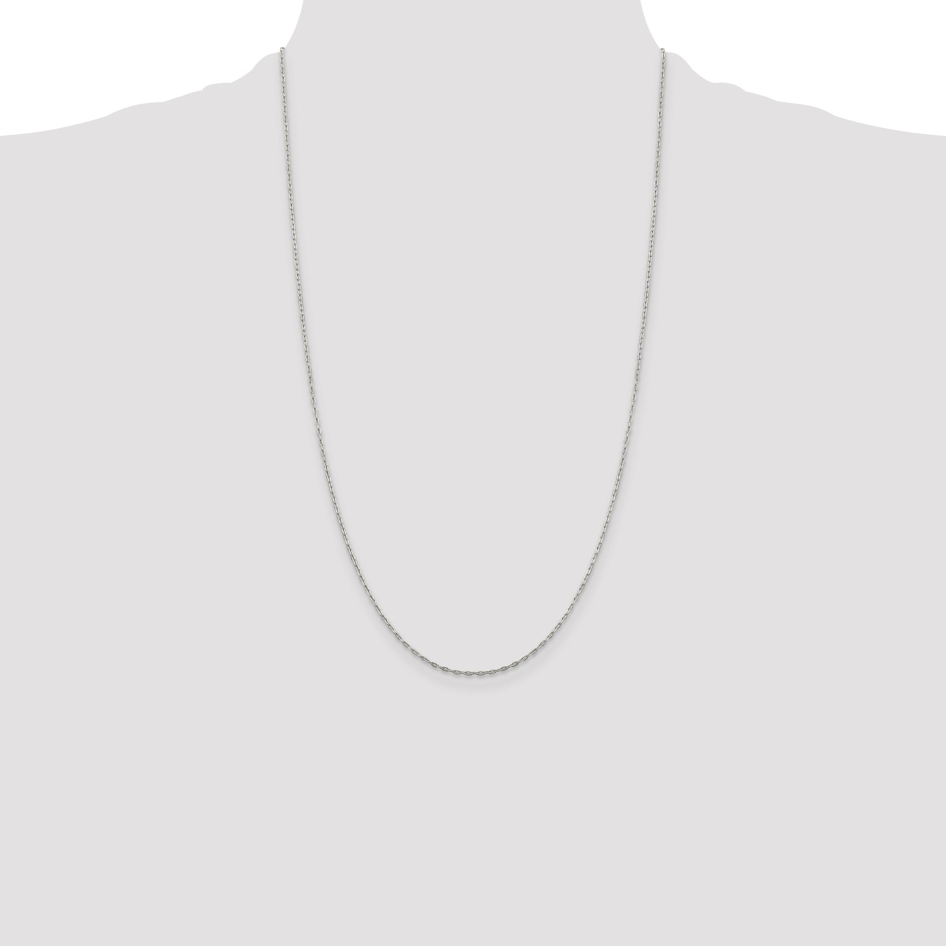 Sterling Silver 1.4mm Flat Oval Cable Chain