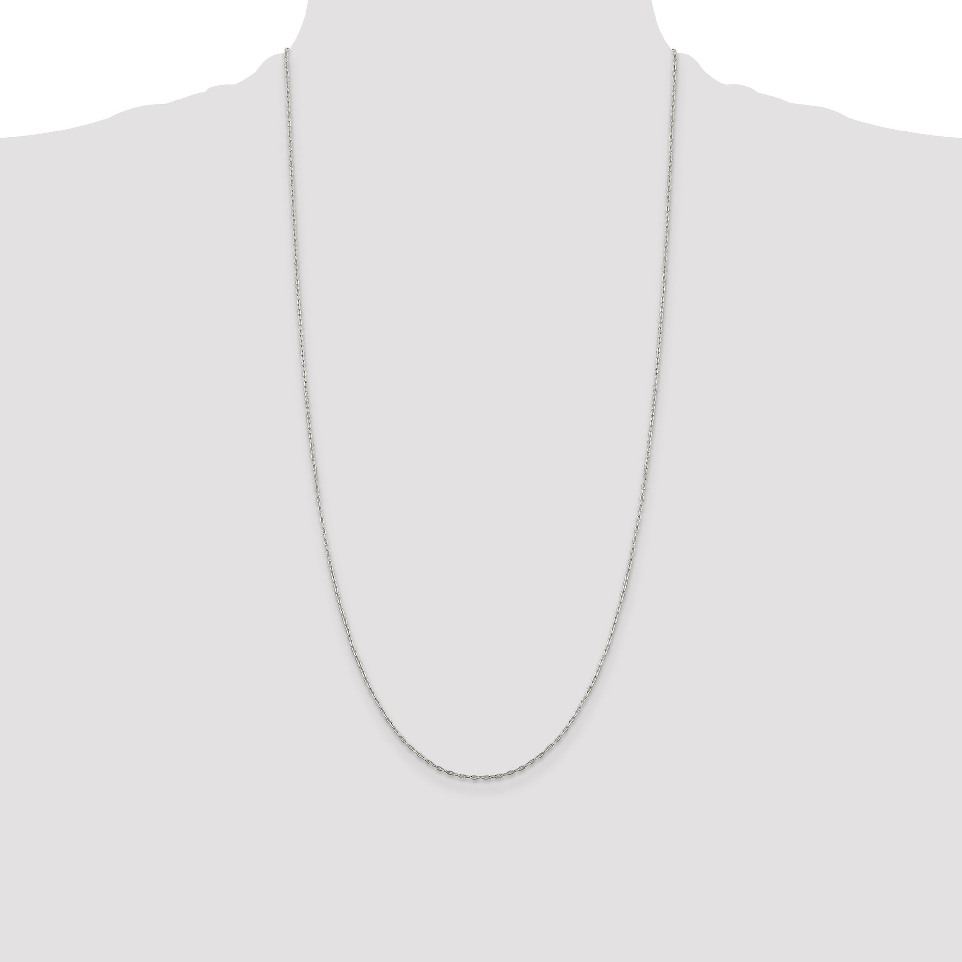 Sterling Silver 1.4mm Flat Oval Cable Chain