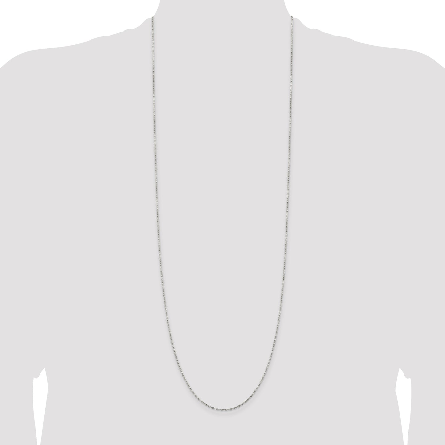 Sterling Silver 1.4mm Flat Oval Cable Chain