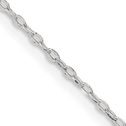 Sterling Silver 1.4mm Flat Oval Cable Chain w/2in ext.