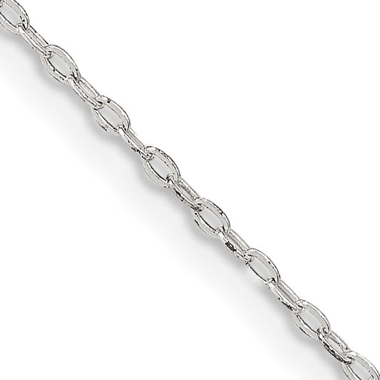 Sterling Silver 1.4mm Flat Oval Cable Chain w/2in ext.