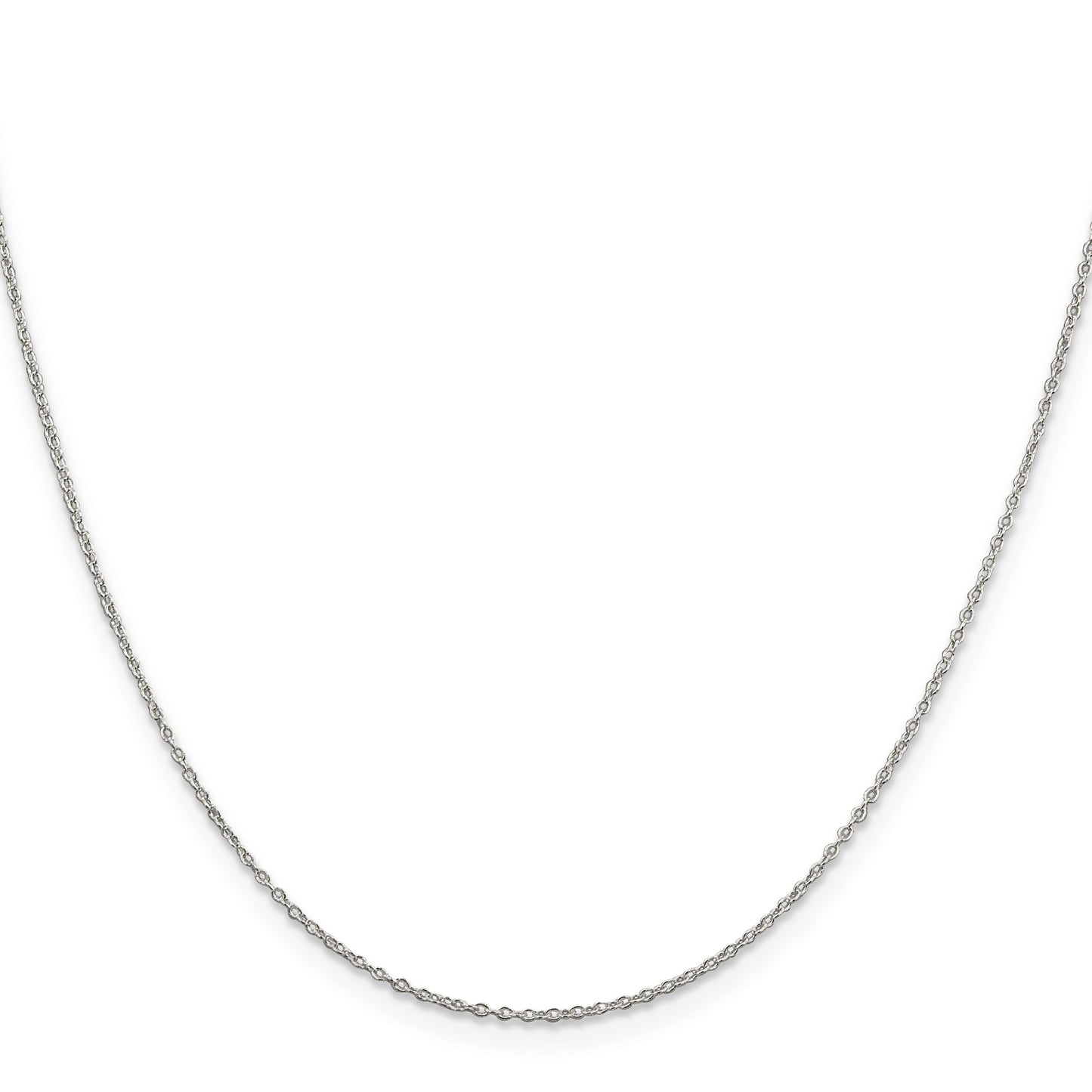 Sterling Silver 1.10mm Forzantine Cable Chain w/4in ext.