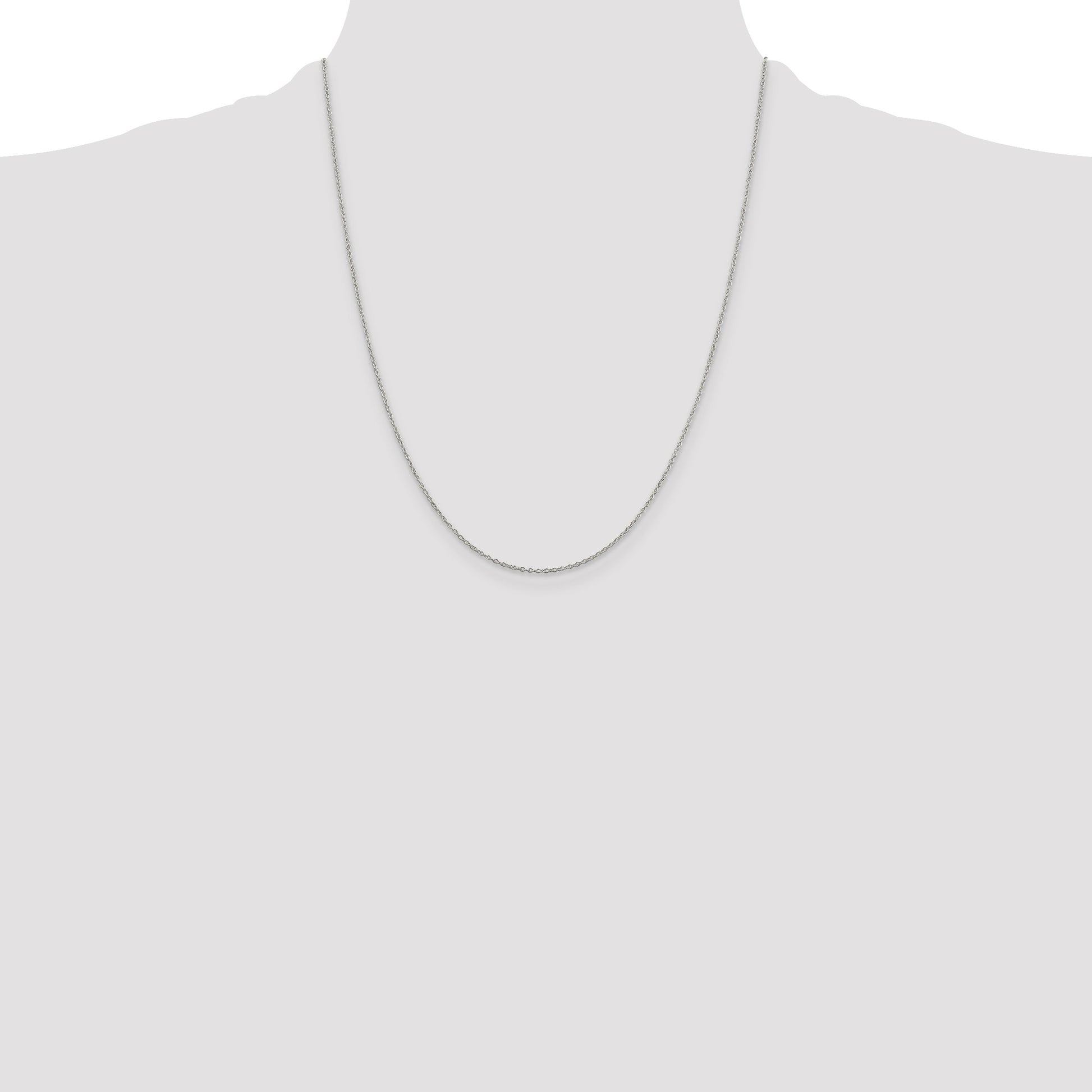 Sterling Silver 1.10mm Forzantine Cable Chain w/4in ext.