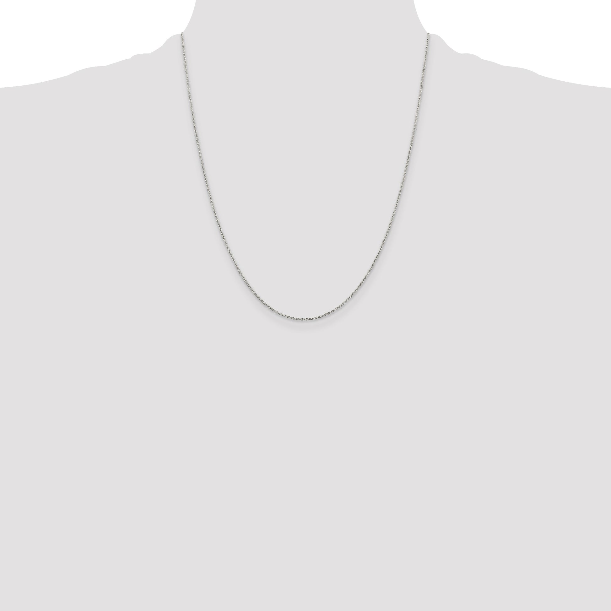 Sterling Silver 1.30mm Forzantine Cable Chain w/4in ext.