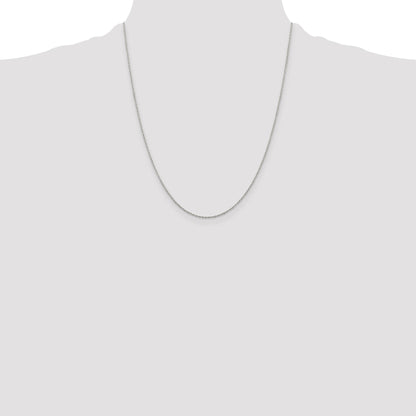 Sterling Silver 1.30mm Forzantine Cable Chain w/4in ext.
