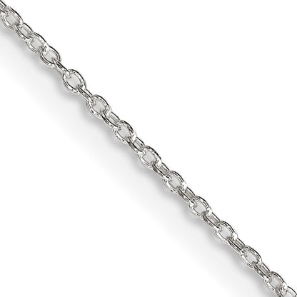 Sterling Silver 1.30mm Forzantine Cable Chain w/4in ext.