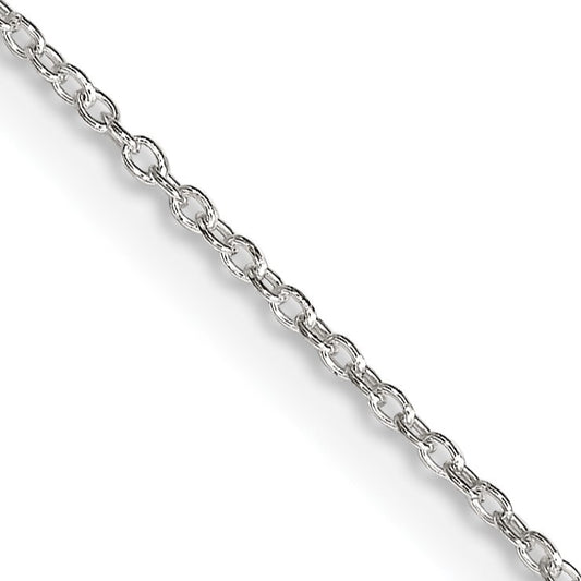 Sterling Silver 1.30mm Forzantine Cable Chain w/4in ext.