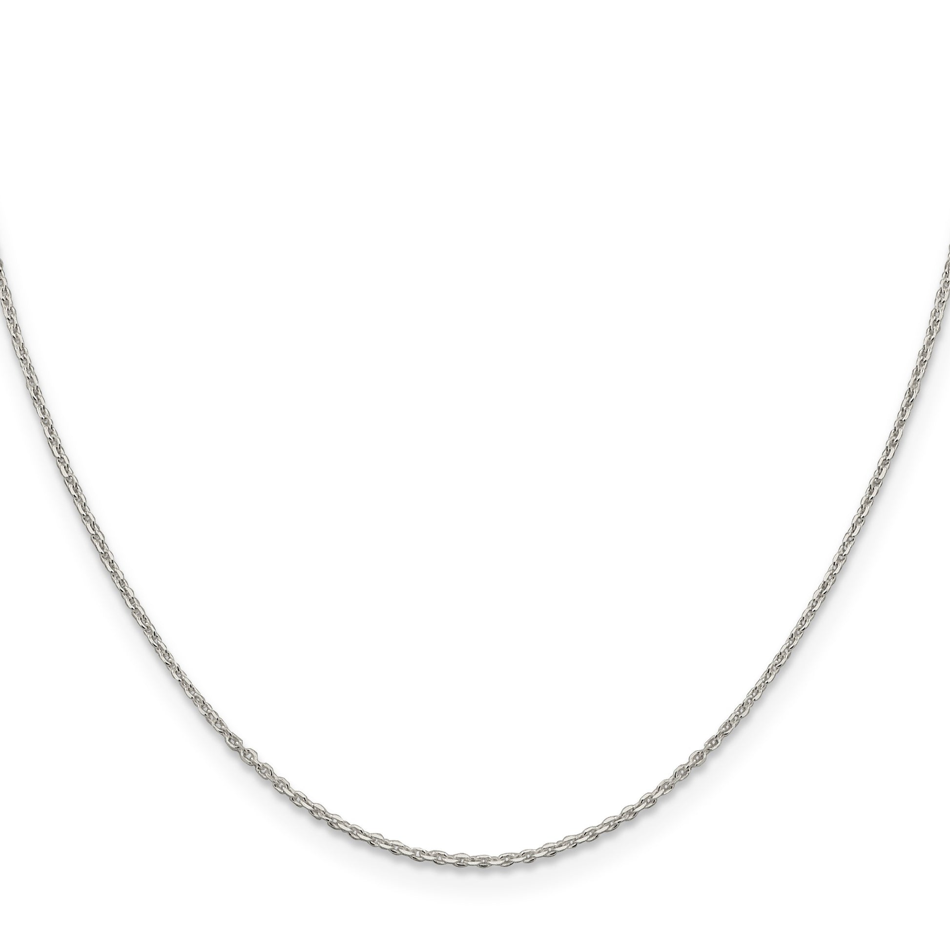 Sterling Silver 1.25mm Diamond-cut Forzantine Cable Chain