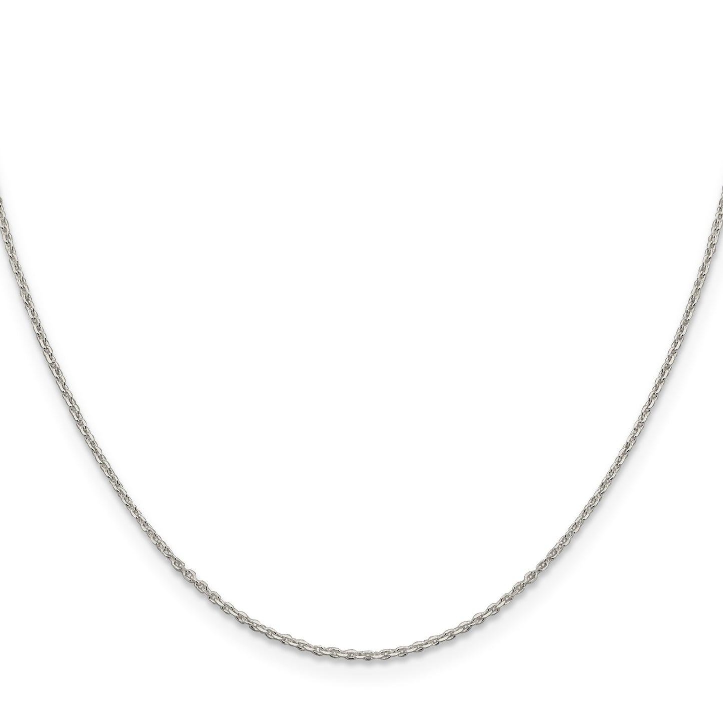 Sterling Silver 1.25mm Diamond-cut Forzantine Cable Chain