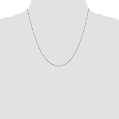Sterling Silver 1.25mm Diamond-cut Forzantine Cable Chain w/4in ext.