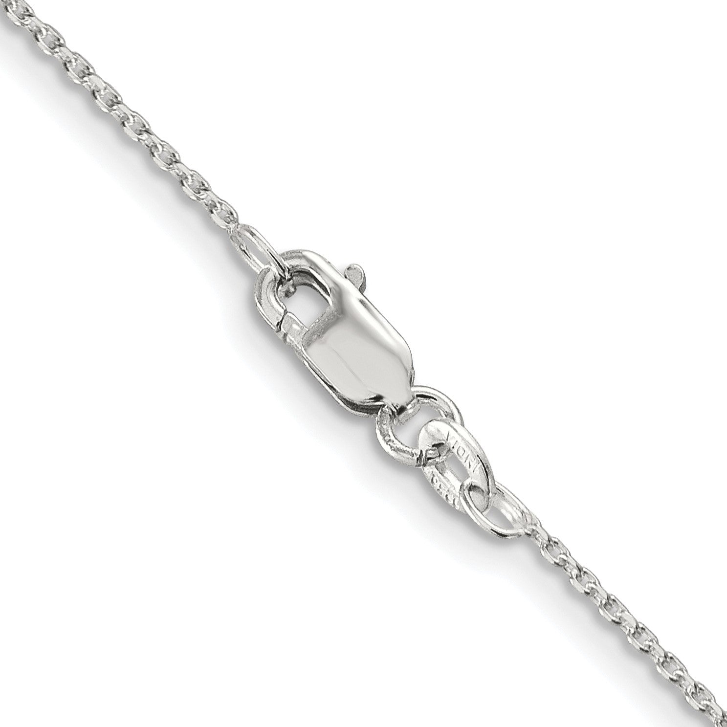 Sterling Silver 1.25mm Diamond-cut Forzantine Cable Chain
