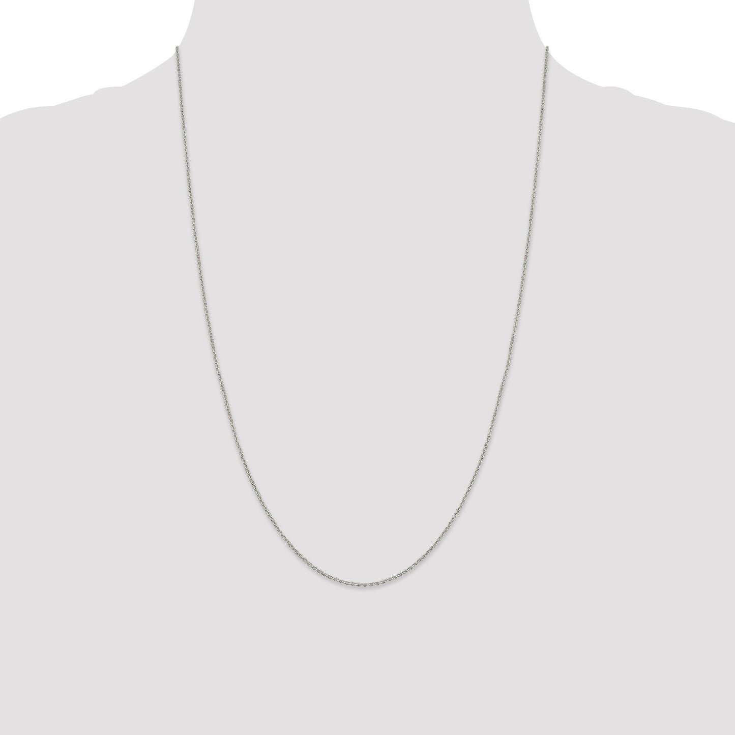 Sterling Silver 1.25mm Diamond-cut Forzantine Cable Chain