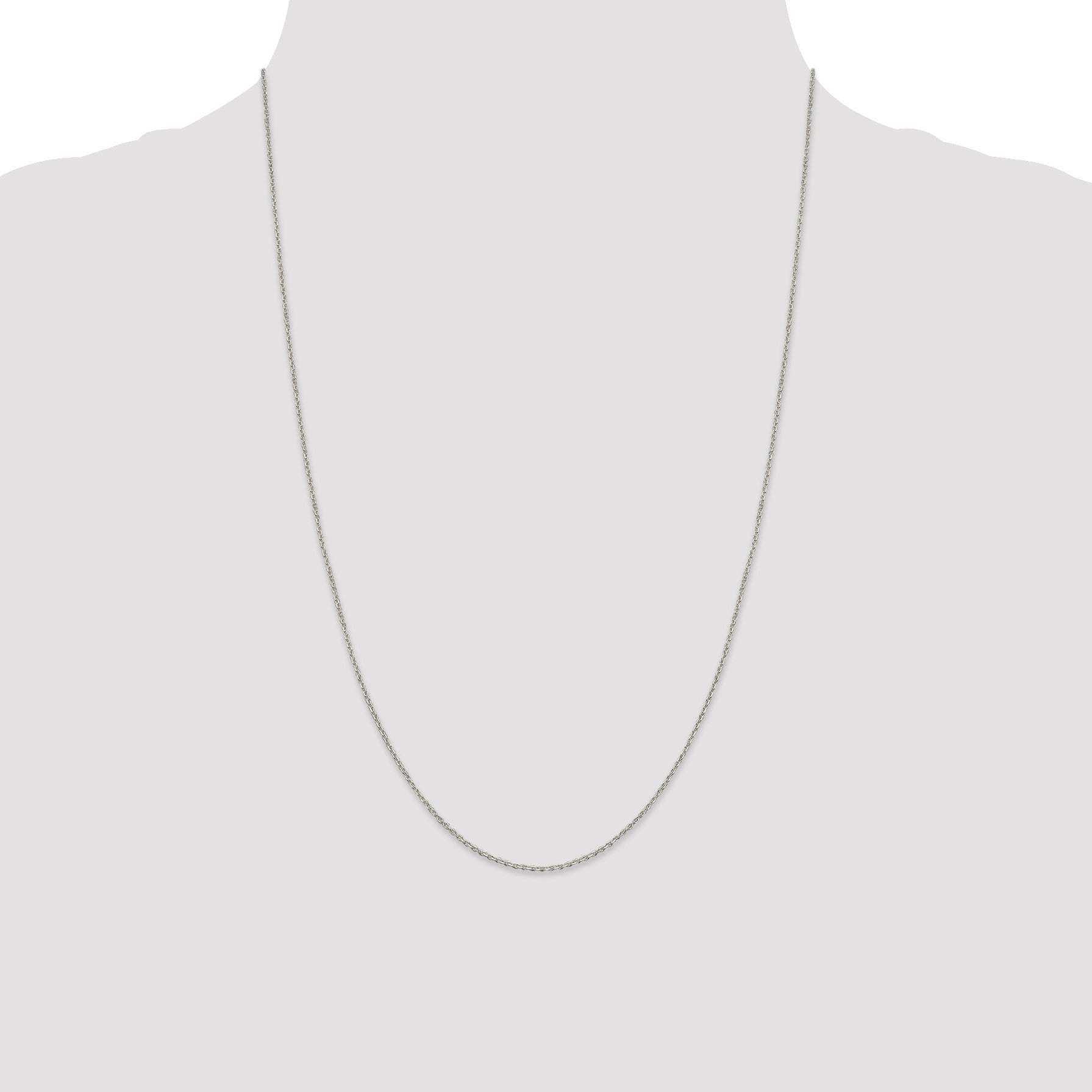 Sterling Silver 1.25mm Diamond-cut Forzantine Cable Chain