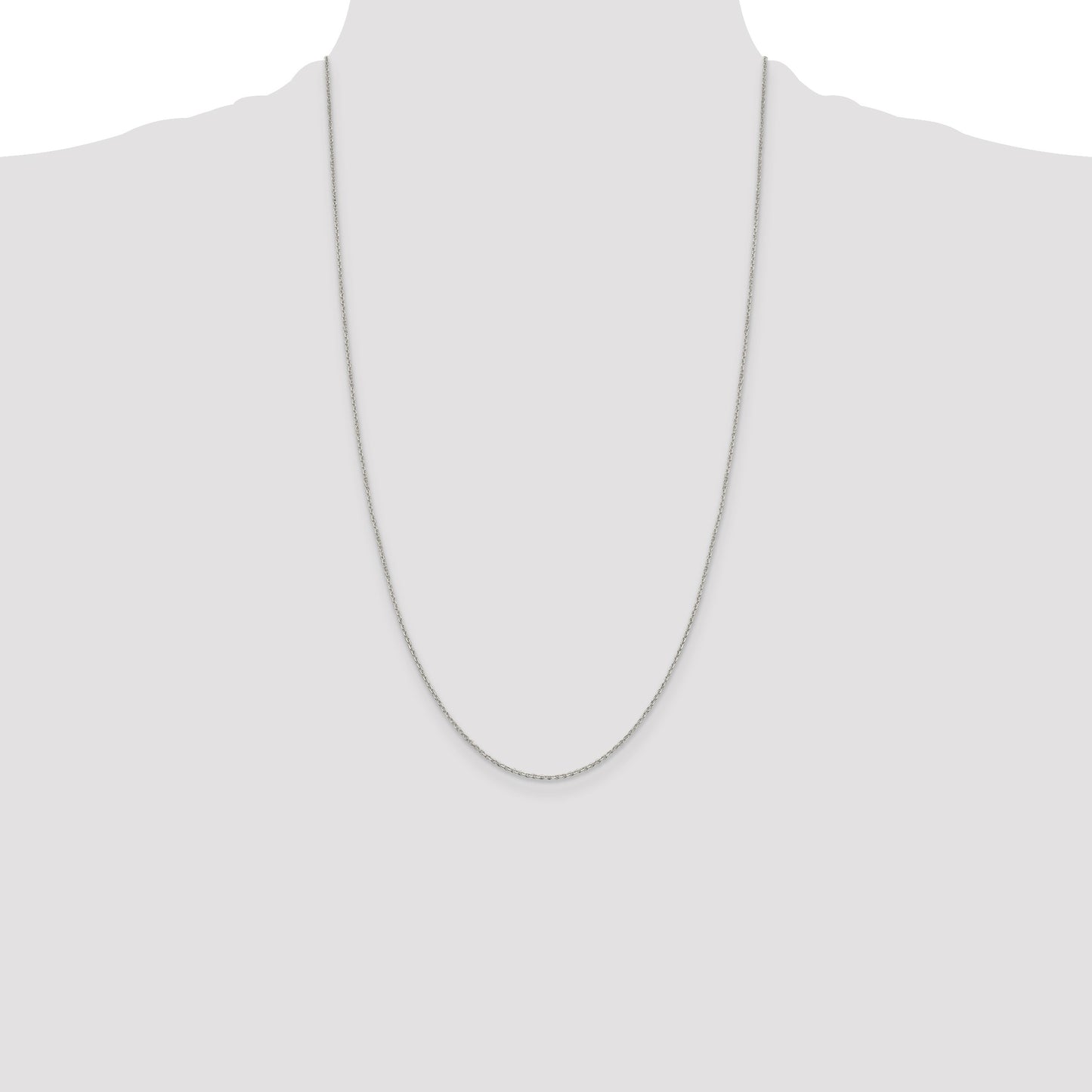 Sterling Silver 1.25mm Diamond-cut Forzantine Cable Chain
