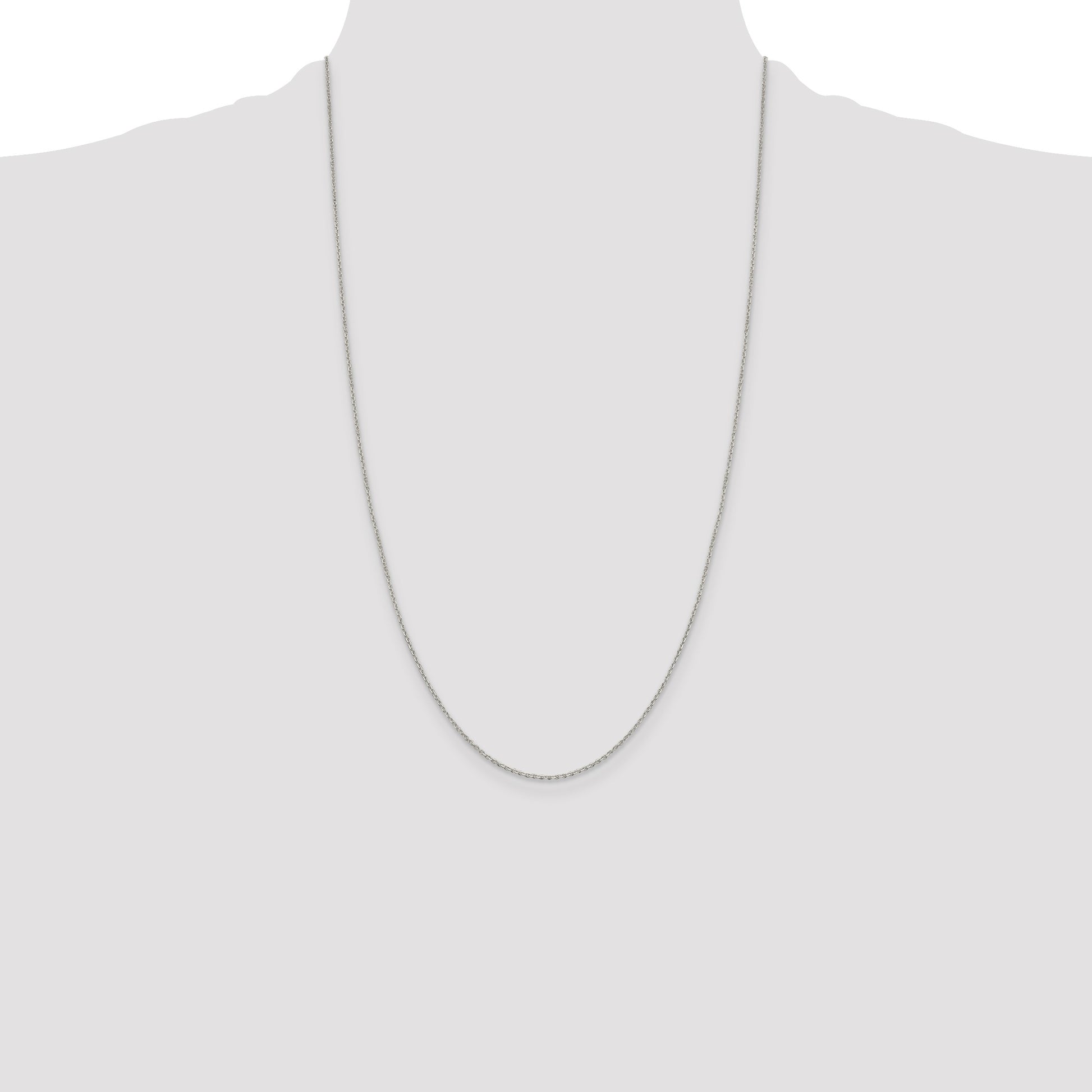 Sterling Silver 1.25mm Diamond-cut Forzantine Cable Chain