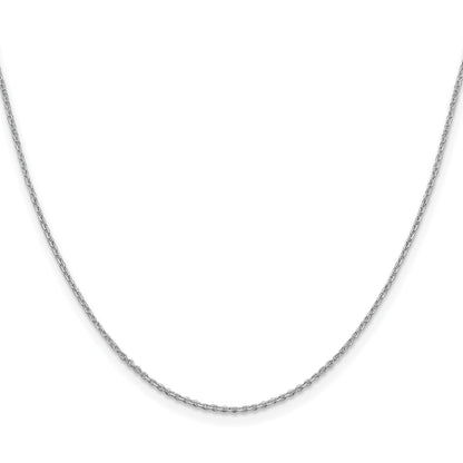 Sterling Silver Rhodium-plated 1.25mm Diamond-cut Forzantine Cable Chain