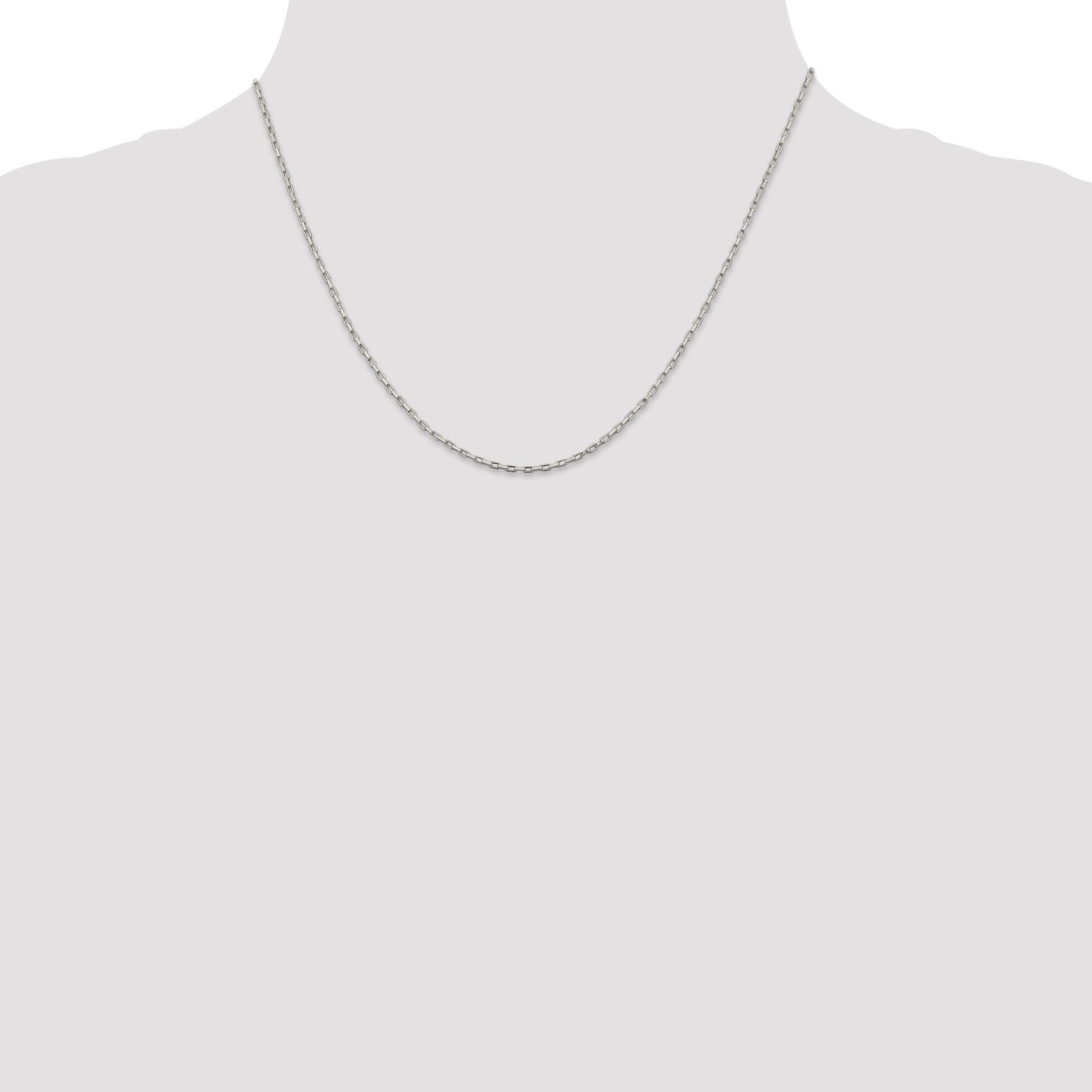 Sterling Silver 1.3mm Elongated Box Chain