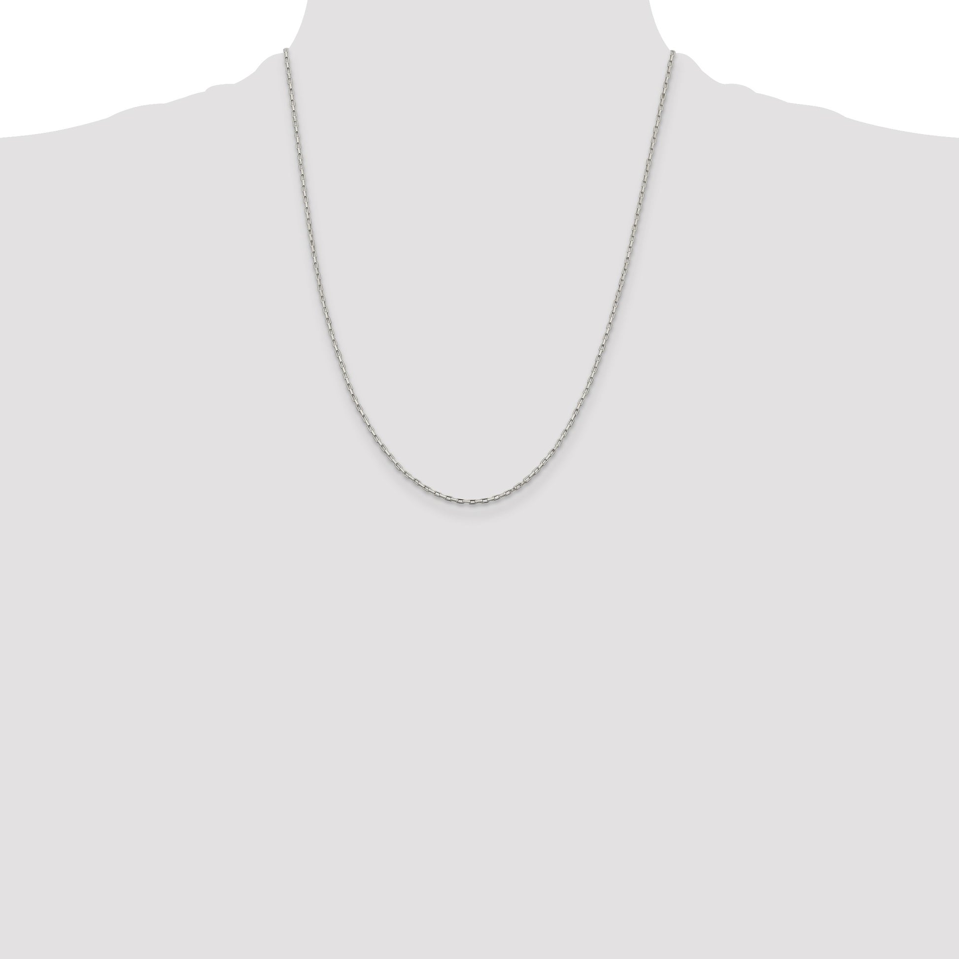 Sterling Silver 1.3mm Elongated Box Chain