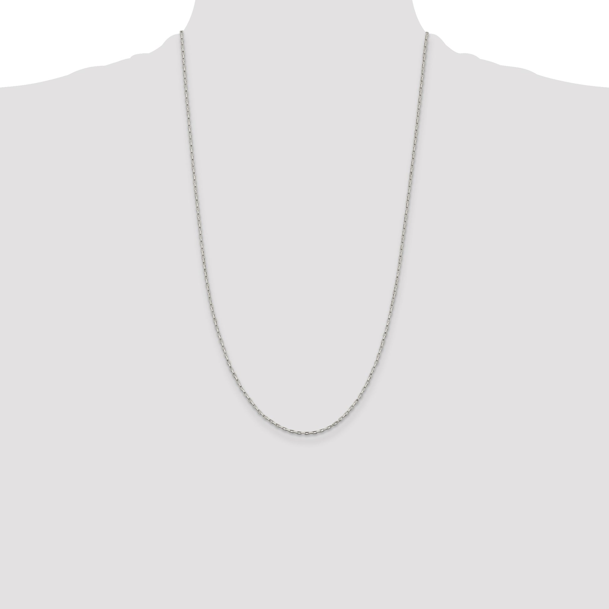 Sterling Silver 1.3mm Elongated Box Chain