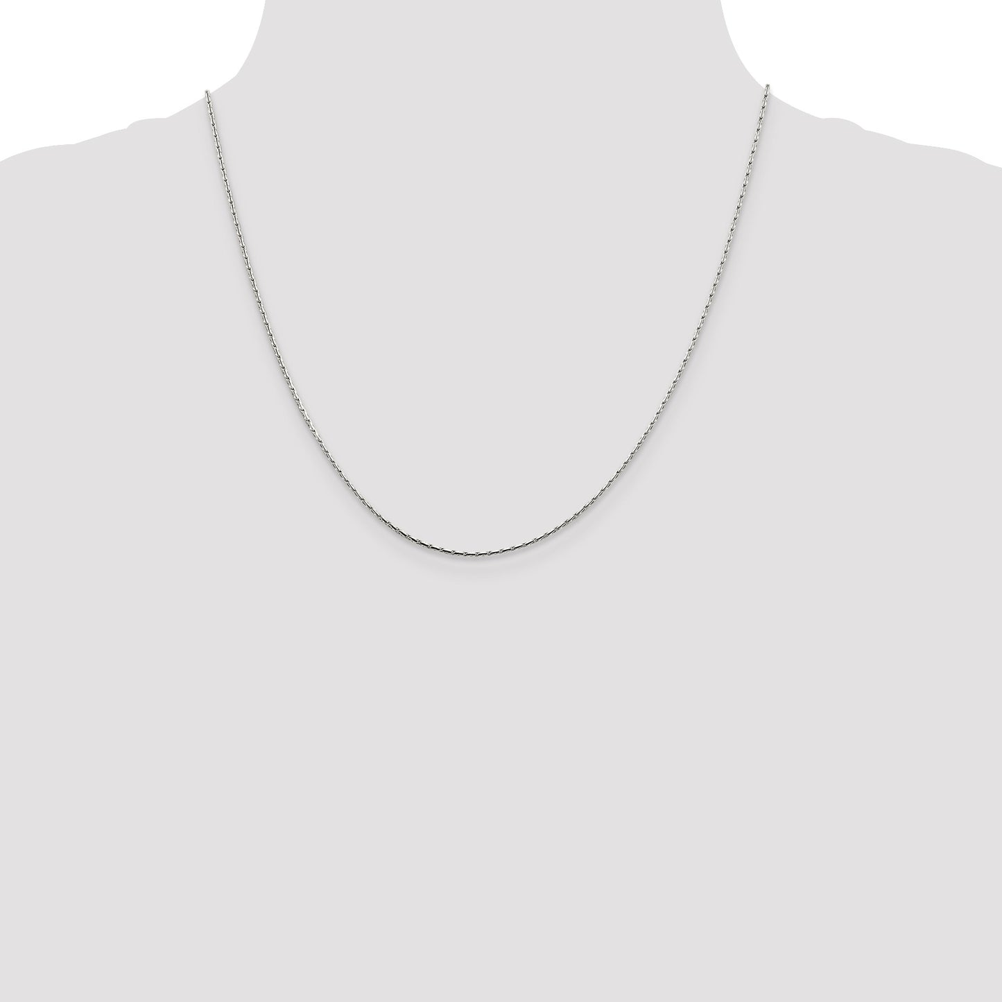 Sterling Silver 1mm Oval Box Chain