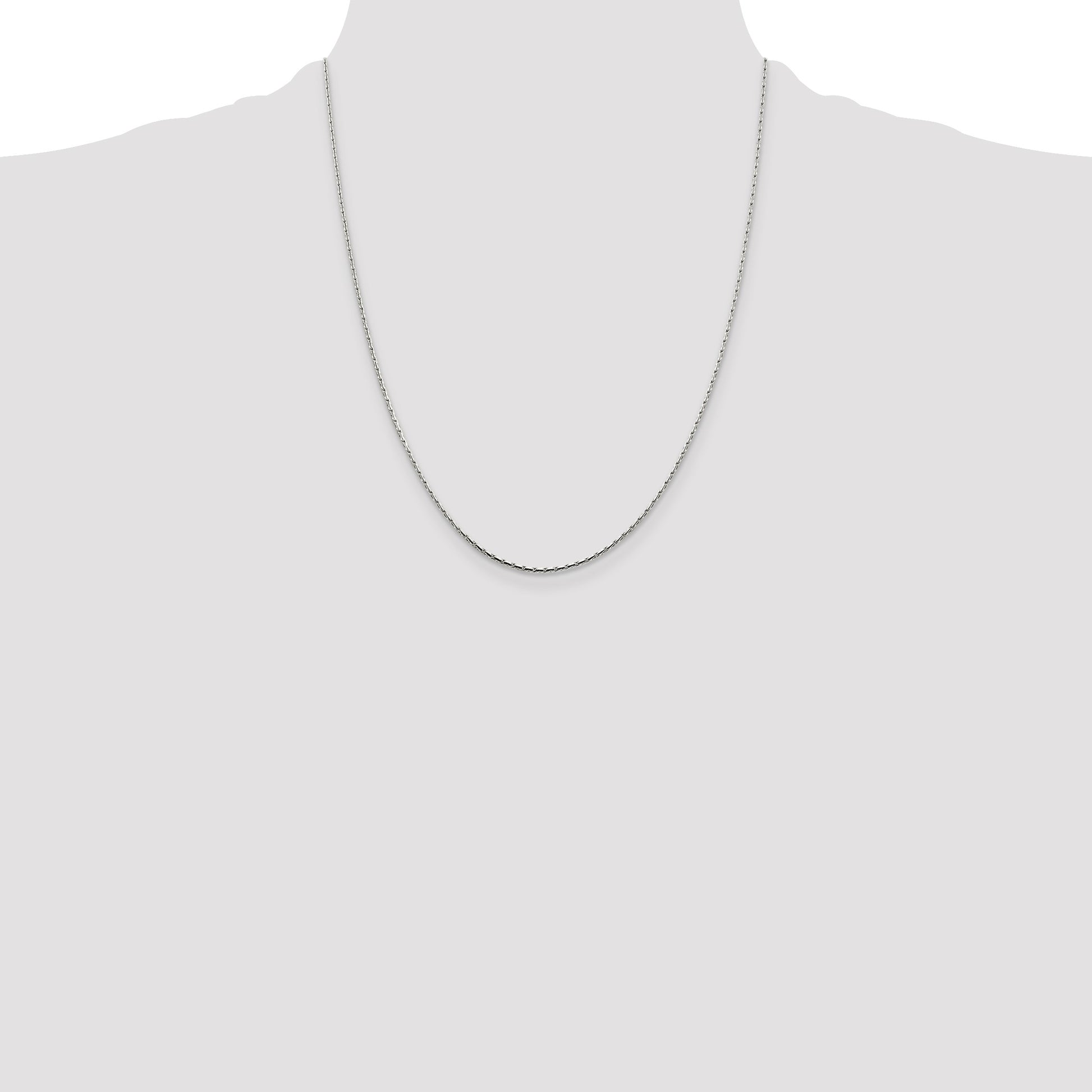 Sterling Silver 1mm Oval Box Chain