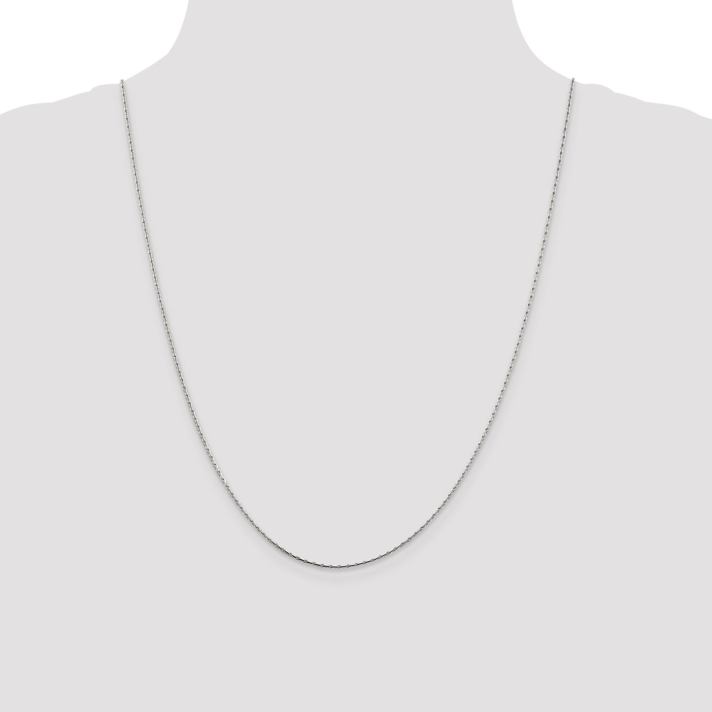 Sterling Silver 1mm Oval Box Chain