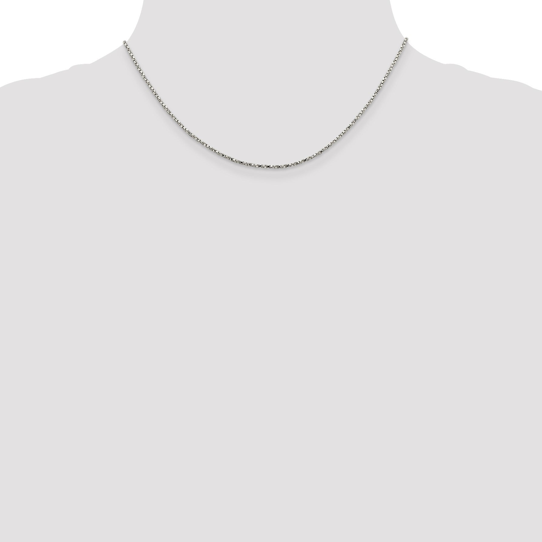 Sterling Silver 1.35mm Twisted Box Chain